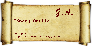 Gönczy Attila névjegykártya
